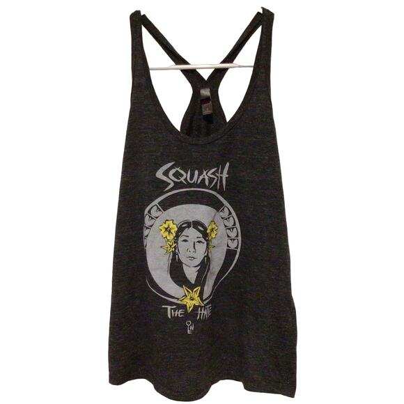 District Gray "Squash The Hate" Tank Top Women’s Size Small Casual Graphic Shirt - Picture 1 of 4